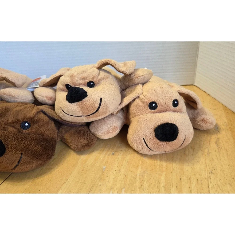 Melissa and Doug Lot of 5 Plush Puppy Dog Stuffed Animal Floppy Toy Brown 9 inch